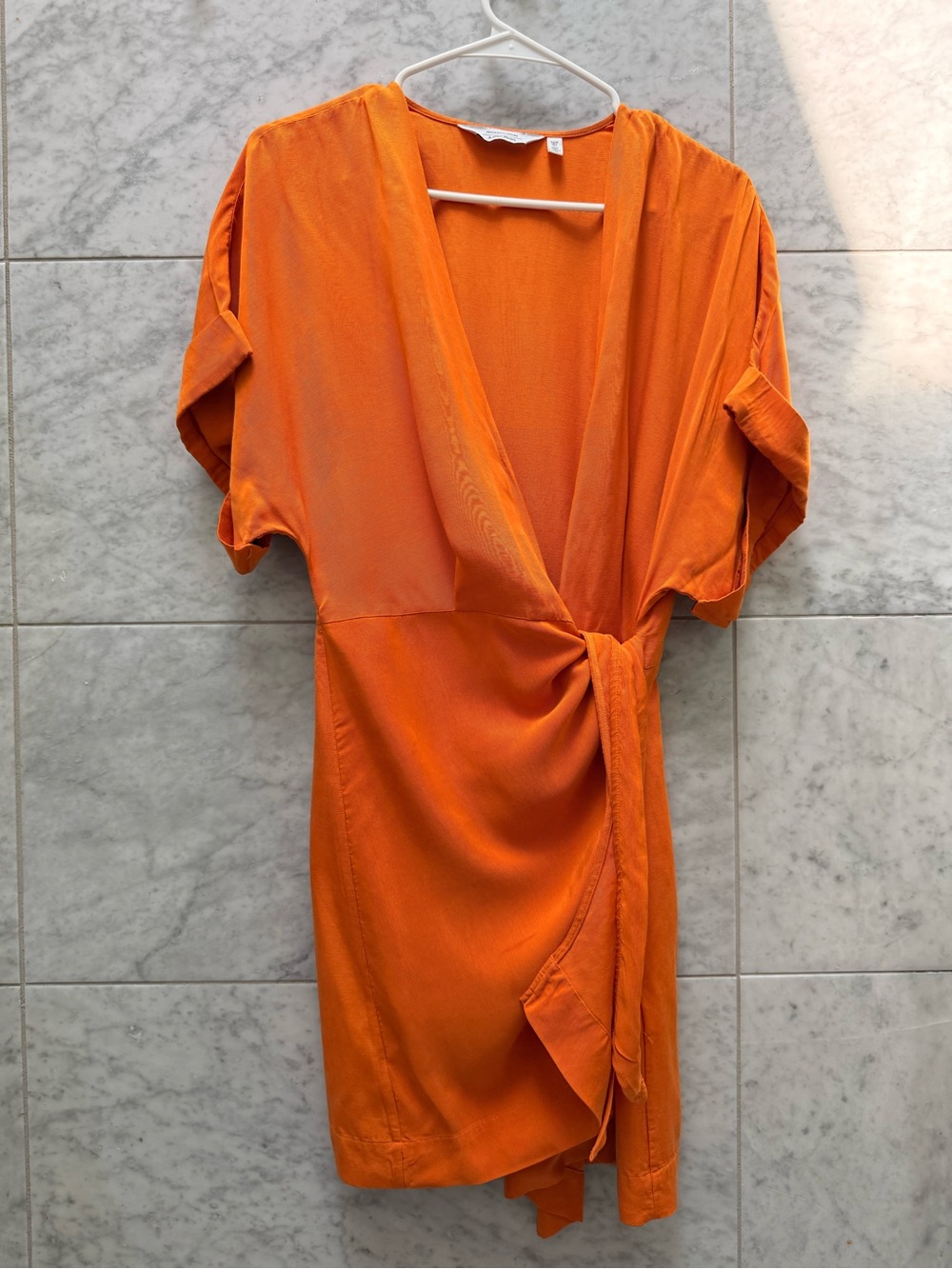 & Other Stories Vibrant Orange Ribbed Top